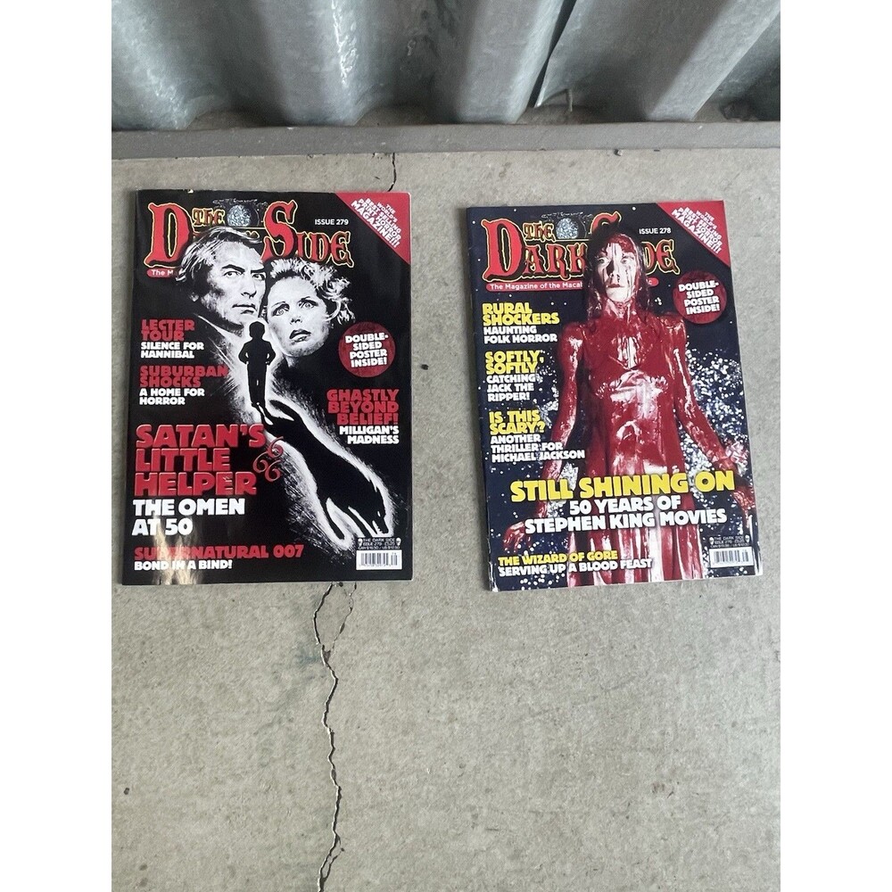 The Dark Side Horror Magazine Lot #278 #279 Stephen King The Omen 50 Horror